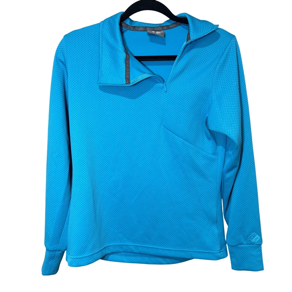 Salomon Asymmetrical‎ Zip Motomesh Pullover Blue Size Medium